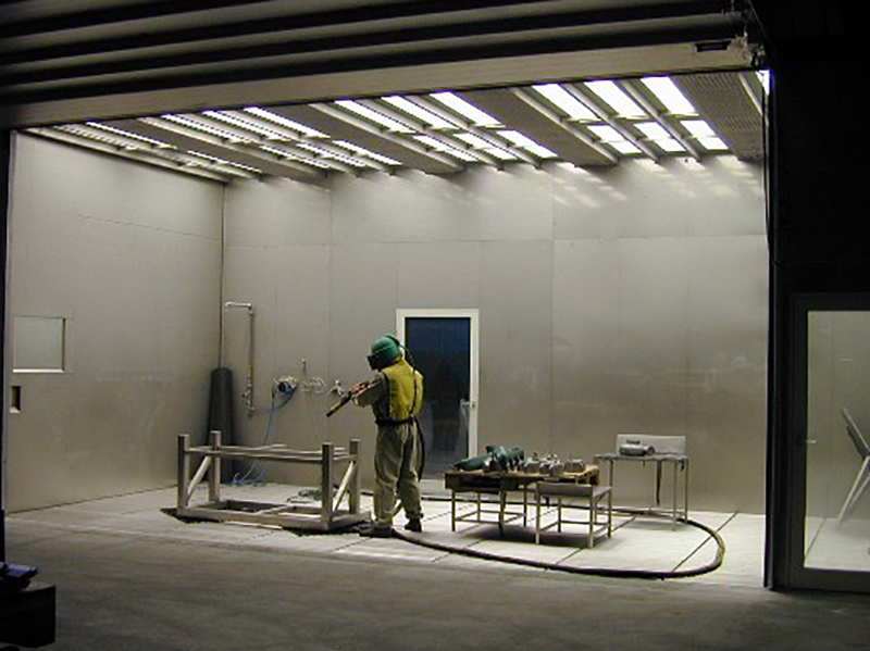 Glasblæsning i kabine